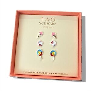 FAO Schwarz Pink and Blue Sweet Treat Earrings